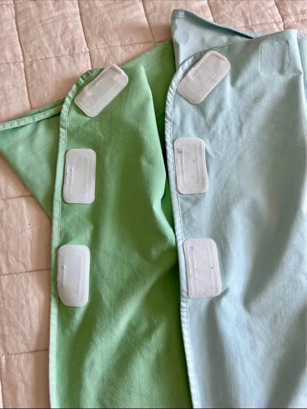 The Ollie Swaddle Bundle of 2 | Mint & Blue | Includes 2 Laundry Bags